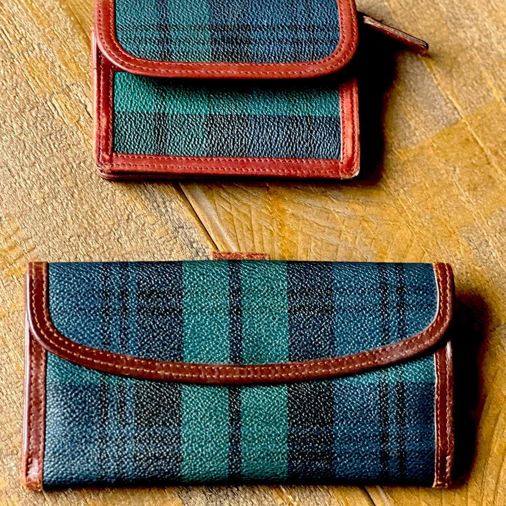 Ralph Lauren Vintage Wallet & cardholderTartan Green Plaid Bifold
